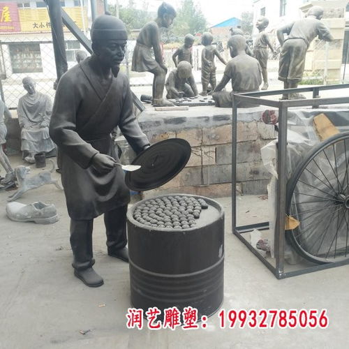 玻璃鋼仿銅民俗人物雕塑 廣西工藝美術(shù)的璀璨明珠